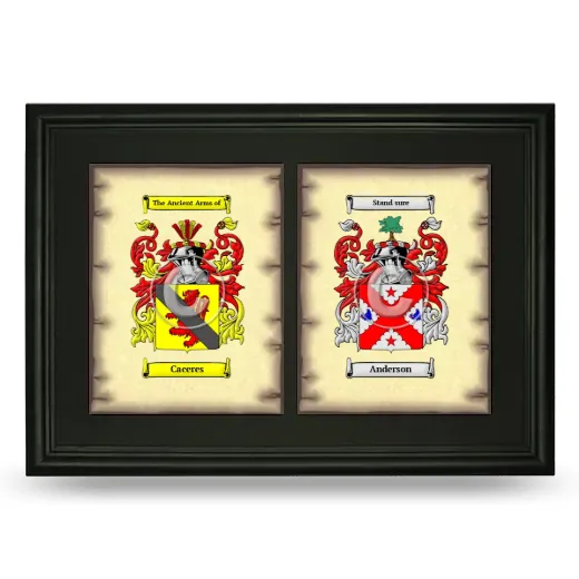 Double Coat of Arms Framed - Black