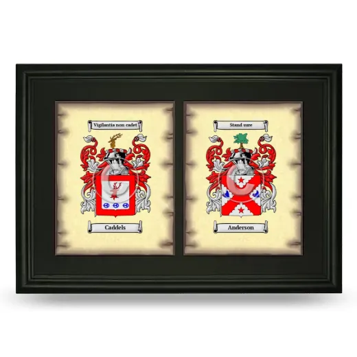 Double Coat of Arms Framed - Black