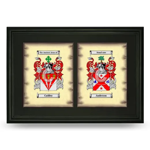 Double Coat of Arms Framed - Black
