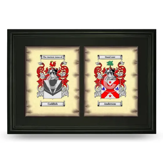 Double Coat of Arms Framed - Black