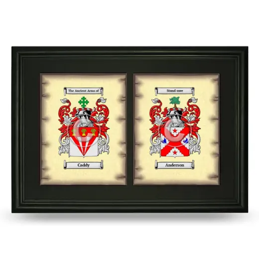 Double Coat of Arms Framed - Black