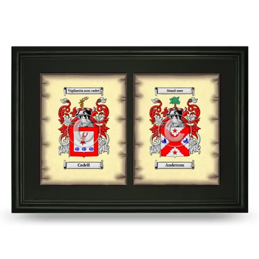 Double Coat of Arms Framed - Black