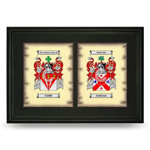 Double Coat of Arms Framed - Black