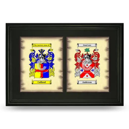 Double Coat of Arms Framed - Black