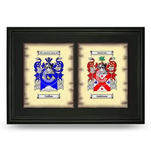 Double Coat of Arms Framed - Black