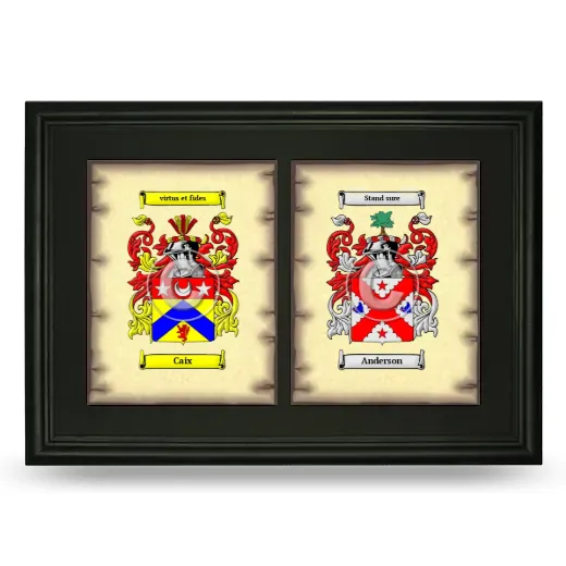 Double Coat of Arms Framed - Black