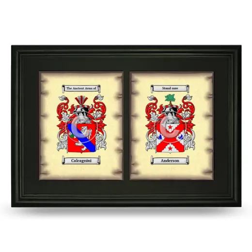 Double Coat of Arms Framed - Black