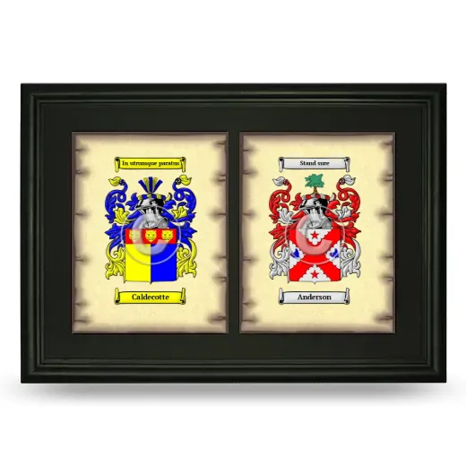 Double Coat of Arms Framed - Black