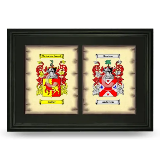 Double Coat of Arms Framed - Black