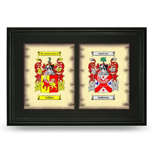 Double Coat of Arms Framed - Black