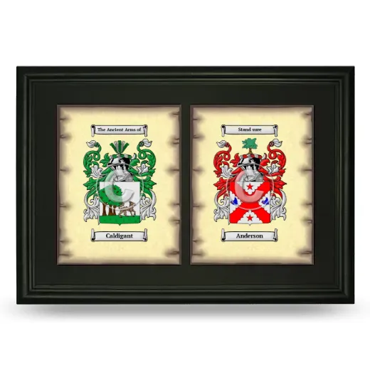 Double Coat of Arms Framed - Black