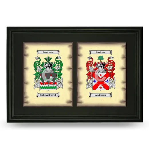 Double Coat of Arms Framed - Black