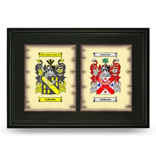 Double Coat of Arms Framed - Black