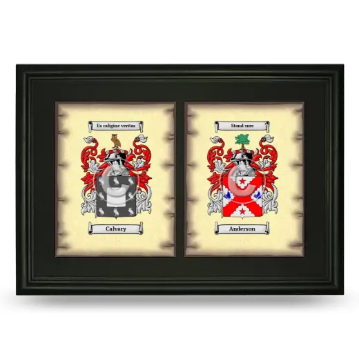 Double Coat of Arms Framed - Black
