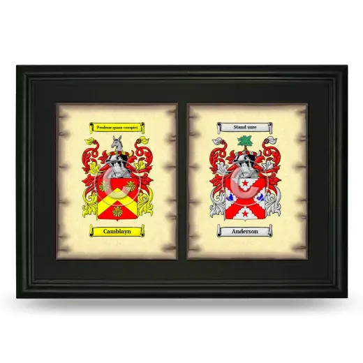 Double Coat of Arms Framed - Black