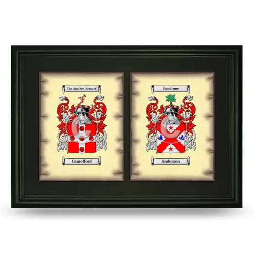 Double Coat of Arms Framed - Black