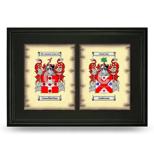 Double Coat of Arms Framed - Black