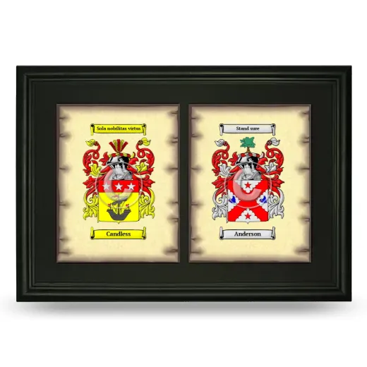 Double Coat of Arms Framed - Black