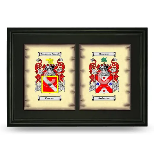 Double Coat of Arms Framed - Black