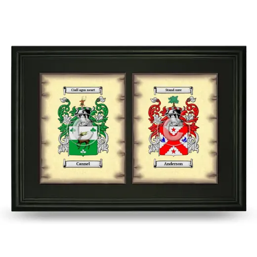 Double Coat of Arms Framed - Black