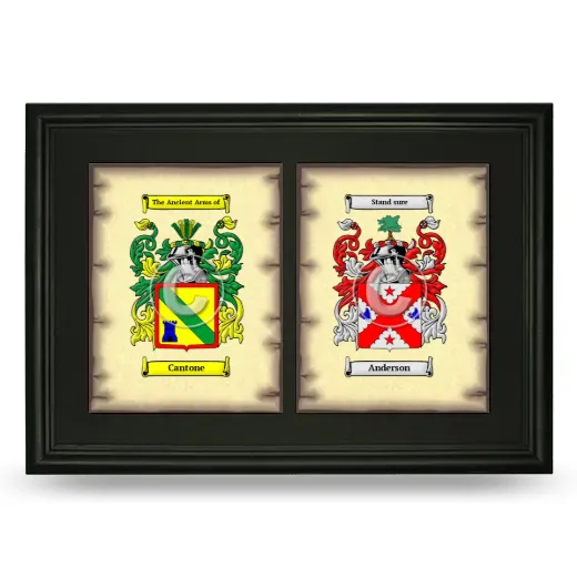 Double Coat of Arms Framed - Black