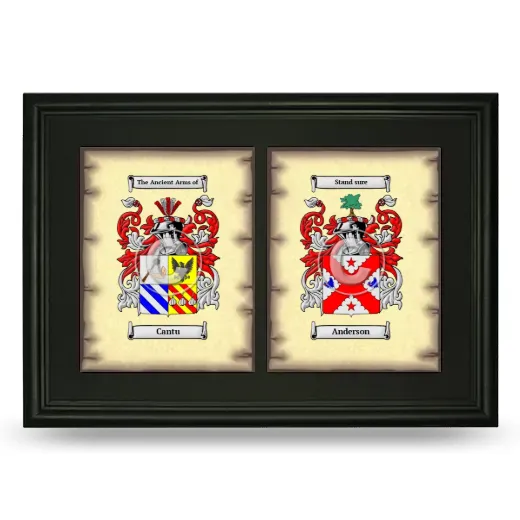 Double Coat of Arms Framed - Black
