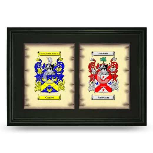 Double Coat of Arms Framed - Black