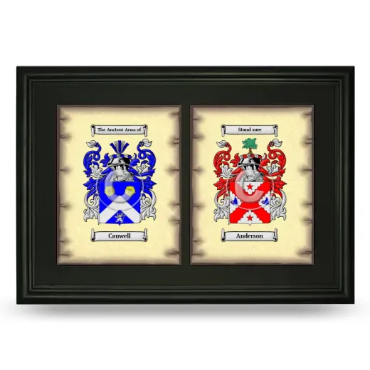 Double Coat of Arms Framed - Black