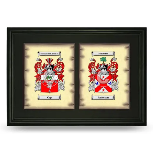 Double Coat of Arms Framed - Black