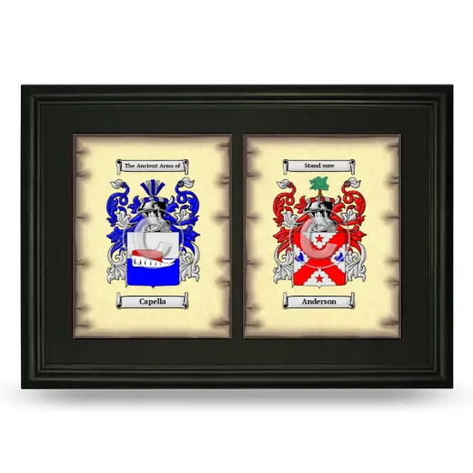 Double Coat of Arms Framed - Black