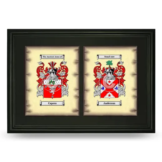 Double Coat of Arms Framed - Black