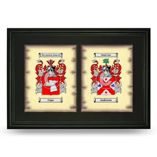 Double Coat of Arms Framed - Black