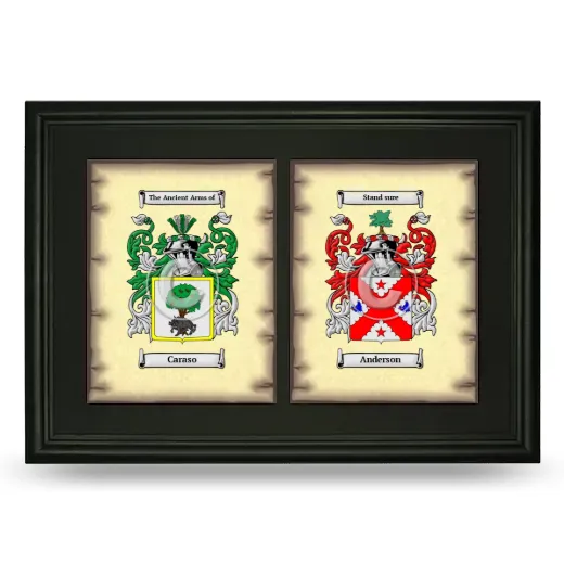 Double Coat of Arms Framed - Black