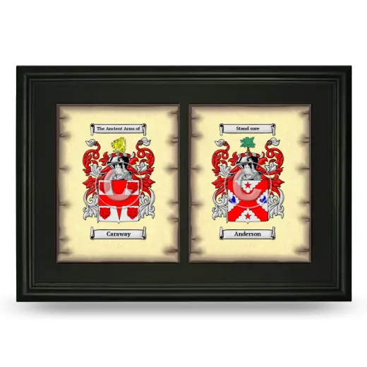 Double Coat of Arms Framed - Black