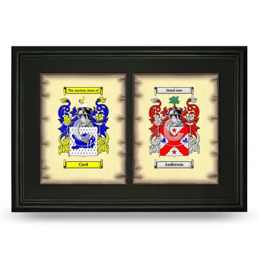 Double Coat of Arms Framed - Black