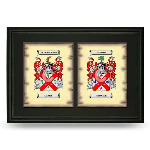 Double Coat of Arms Framed - Black