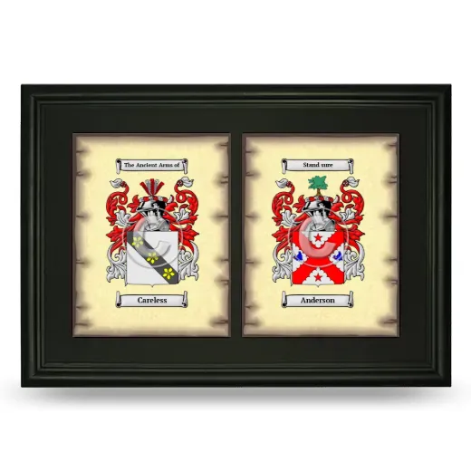 Double Coat of Arms Framed - Black