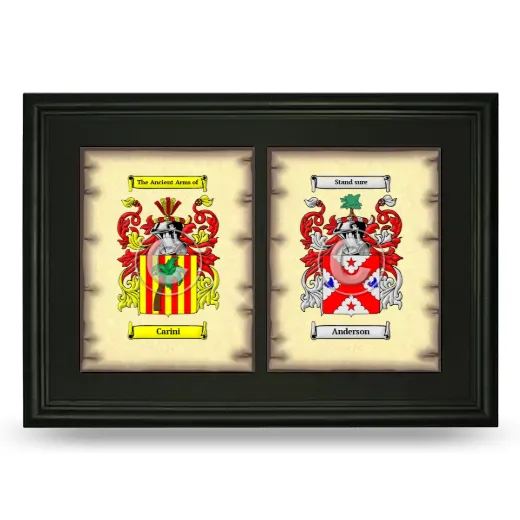 Double Coat of Arms Framed - Black