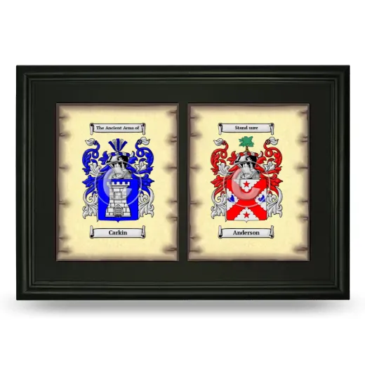 Double Coat of Arms Framed - Black