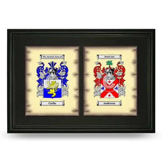 Double Coat of Arms Framed - Black