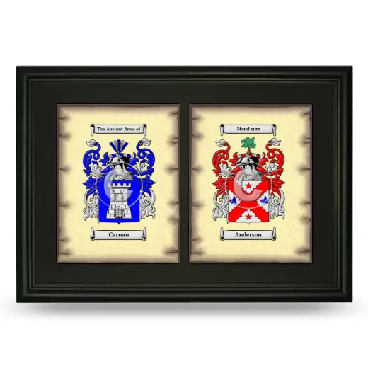 Double Coat of Arms Framed - Black