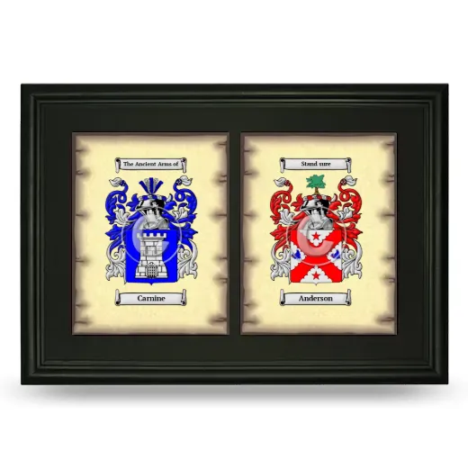 Double Coat of Arms Framed - Black