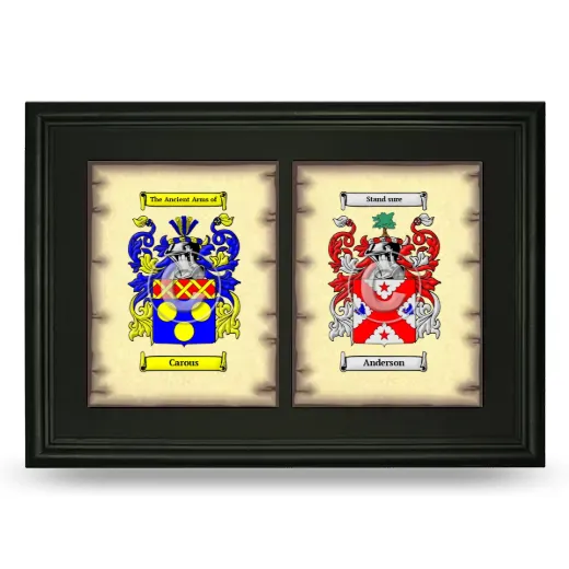 Double Coat of Arms Framed - Black