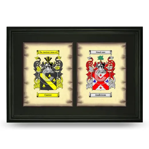 Double Coat of Arms Framed - Black