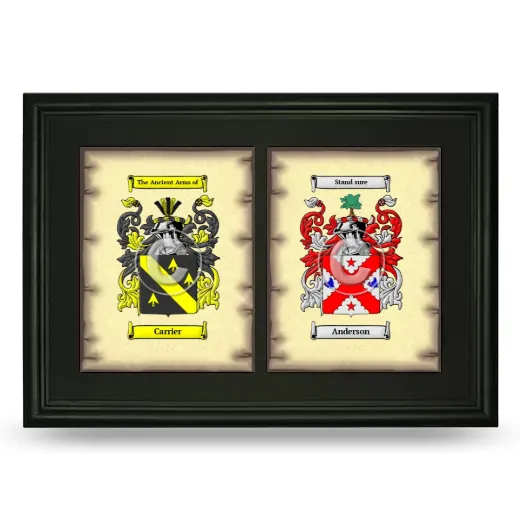 Double Coat of Arms Framed - Black