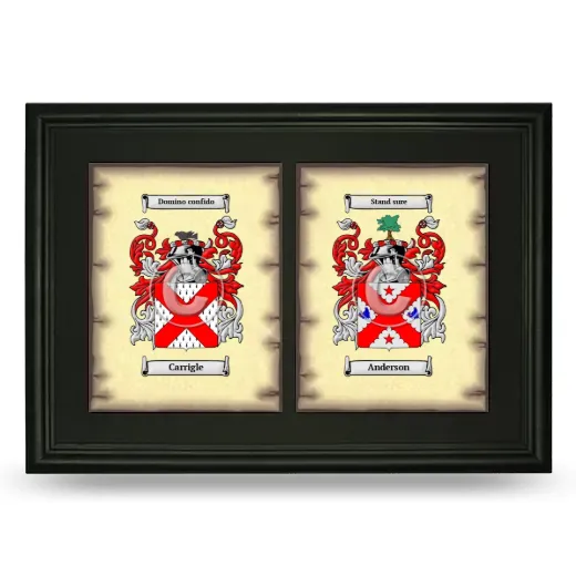 Double Coat of Arms Framed - Black