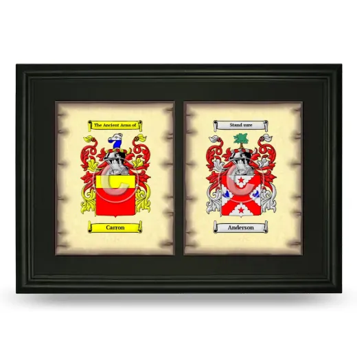Double Coat of Arms Framed - Black