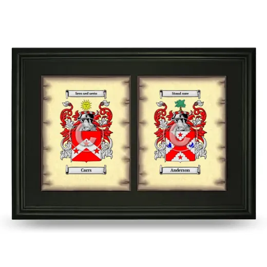 Double Coat of Arms Framed - Black