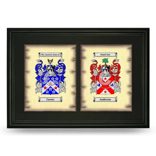 Double Coat of Arms Framed - Black