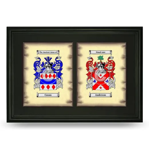 Double Coat of Arms Framed - Black